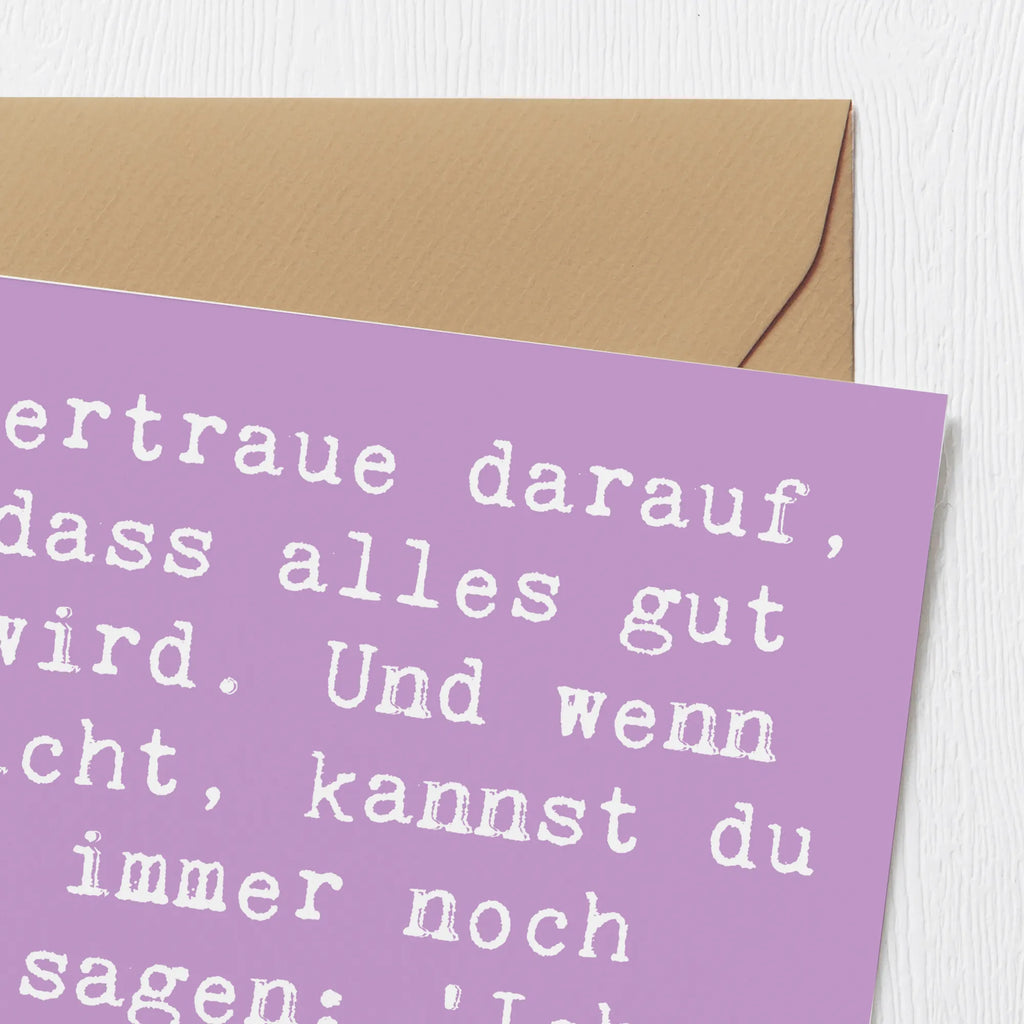 Deluxe Karte Spruch Schutz & Vertrauen Hochwertige Grußkarte, Karte, Einladungskarte, Geburtstagskarte, Klappkarte, Glückwunschkarte, Hochzeitskarte, Grußkarte, Hochwertige Klappkarte