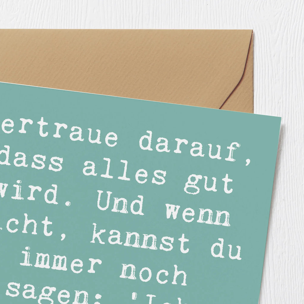 Deluxe Karte Spruch Schutz & Vertrauen Hochwertige Grußkarte, Karte, Einladungskarte, Geburtstagskarte, Klappkarte, Glückwunschkarte, Hochzeitskarte, Grußkarte, Hochwertige Klappkarte