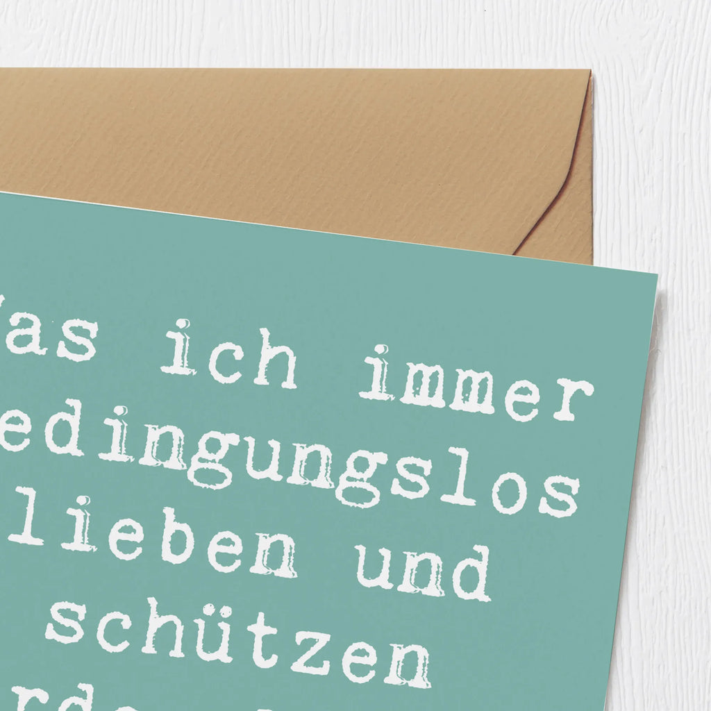 Deluxe Card Saying Was ich immer bedingungslos lieben und schützen werde: Kinder und Tiere! faltkarte, Grußkarte, doppelkarte, anlasskarte, Klappkarte, Glückwunschkarte, shopify, schöne sprüche, liebe, freude, lebensweisheiten, alltag verschönern, spruch kollektion, geschenkideen, Einzigartig, mr and mrs panda, sprüche, Kreativ, Dekoration, nachhaltige geschenke, zitate, glück, sprüche sammlung, motivation, wanddeko, inspiration, wohnaccessoires, Lächeln