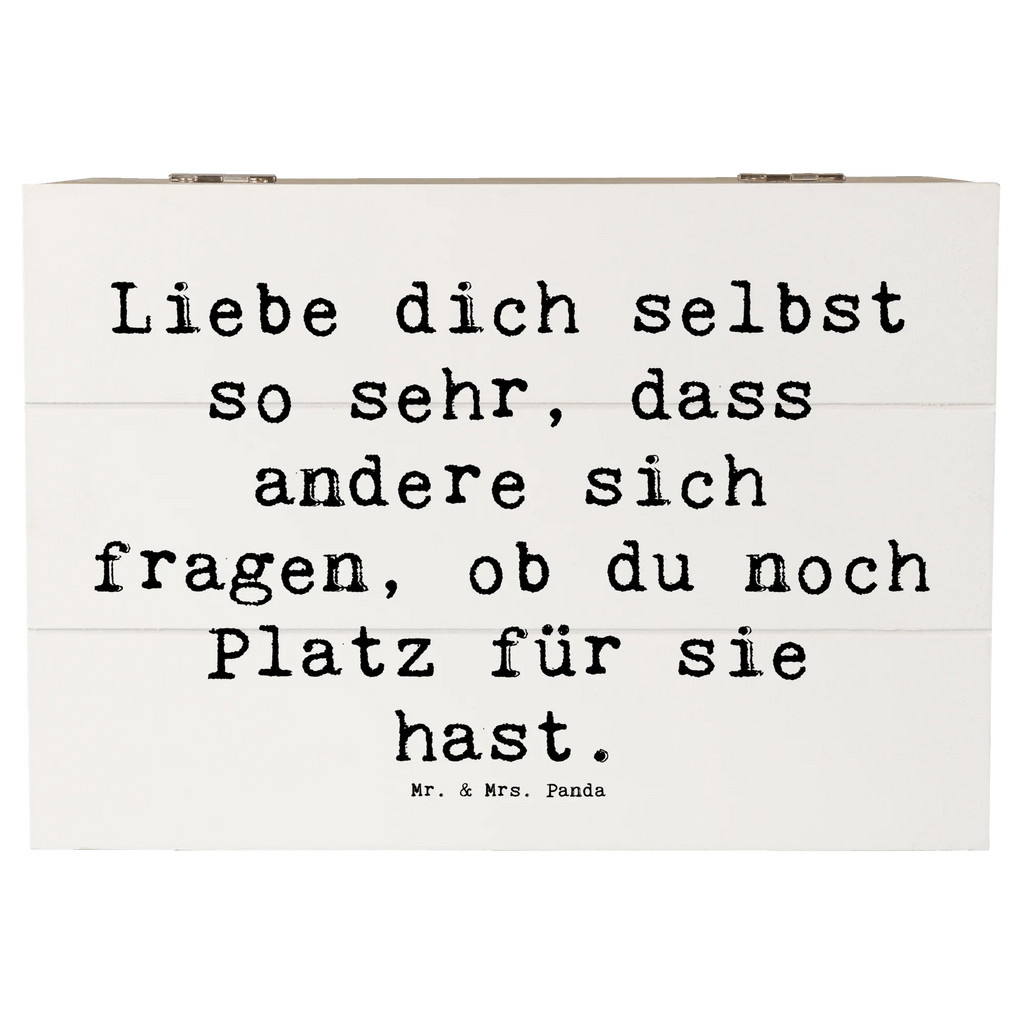 Holzkiste Spruch Selbstakzeptanz Liebe Schatulle, Geschenkbox, Dekokiste, Truhe, Kiste, Erinnerungsbox, Schatzkiste, Holzkiste, Aufbewahrungsbox, Geschenkdose, Erinnerungskiste, XXL