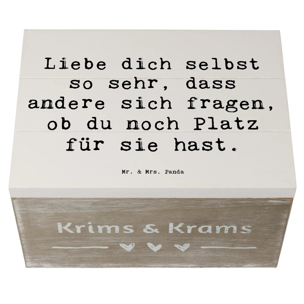 Holzkiste Spruch Selbstakzeptanz Liebe Schatulle, Geschenkbox, Dekokiste, Truhe, Kiste, Erinnerungsbox, Schatzkiste, Holzkiste, Aufbewahrungsbox, Geschenkdose, Erinnerungskiste, XXL