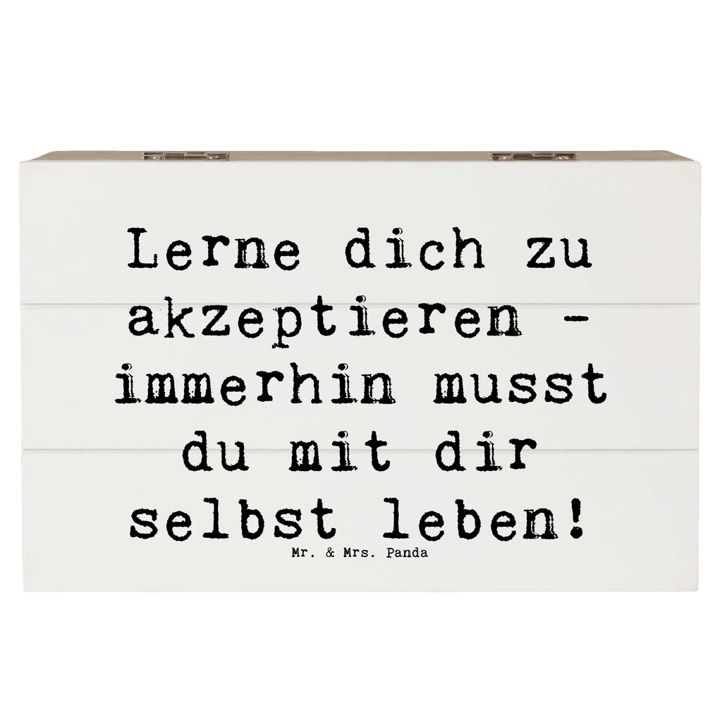 Holzkiste Spruch Selbstakzeptanz Lernen Erinnerungskiste, Erinnerungsbox, Schatzkiste, Kiste, Truhe, Holzkiste, Aufbewahrungsbox, XXL, Geschenkbox, Schatulle, Dekokiste, Geschenkdose