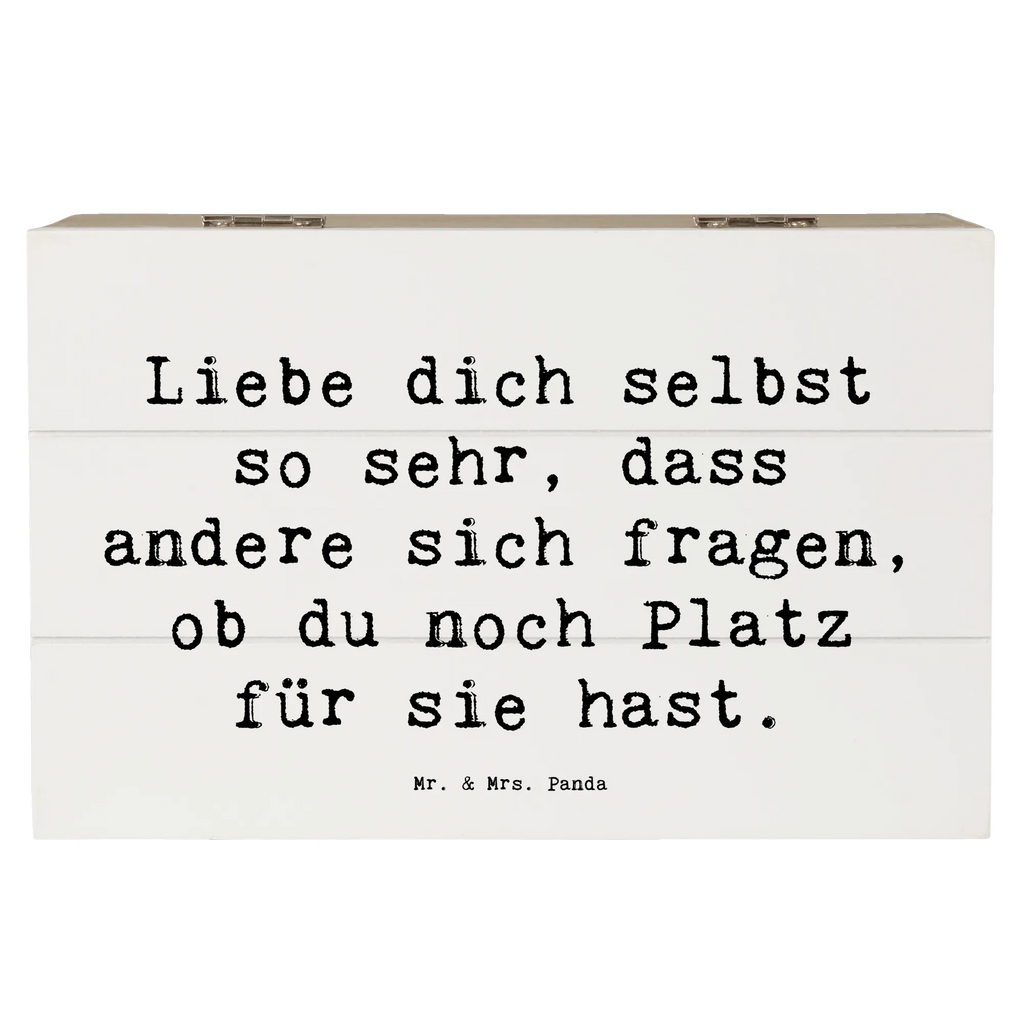 Holzkiste Spruch Selbstakzeptanz Liebe Schatulle, Geschenkbox, Dekokiste, Truhe, Kiste, Erinnerungsbox, Schatzkiste, Holzkiste, Aufbewahrungsbox, Geschenkdose, Erinnerungskiste, XXL