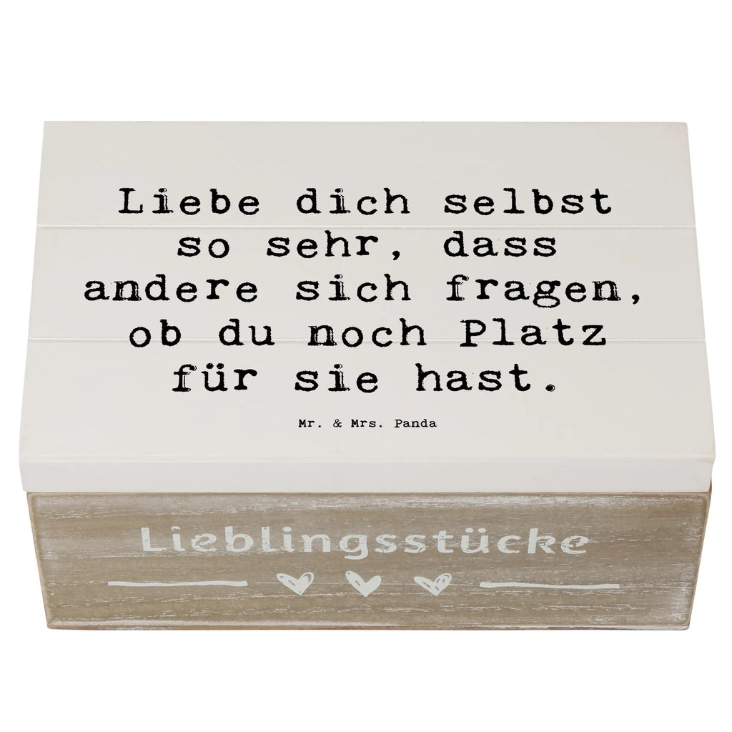 Holzkiste Spruch Selbstakzeptanz Liebe Schatulle, Geschenkbox, Dekokiste, Truhe, Kiste, Erinnerungsbox, Schatzkiste, Holzkiste, Aufbewahrungsbox, Geschenkdose, Erinnerungskiste, XXL