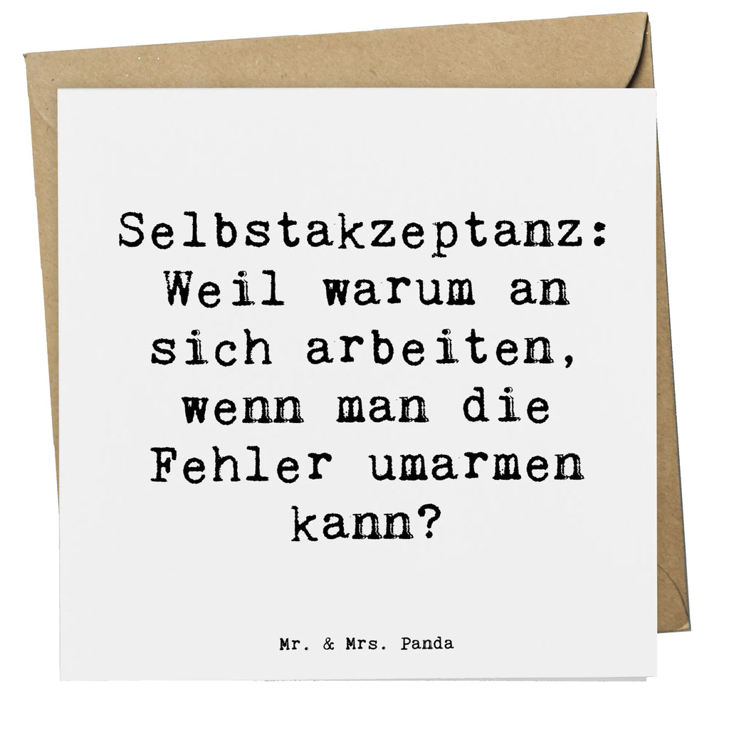 Deluxe Card Saying Selbstakzeptanz: Weil warum an sich arbeiten, wenn man die Fehler umarmen kann? Hochzeitskarte, Einladungskarte, Klappkarte, Glückwunschkarte, Hochwertige Grußkarte, Karte, Grußkarte, Hochwertige Klappkarte, Geburtstagskarte