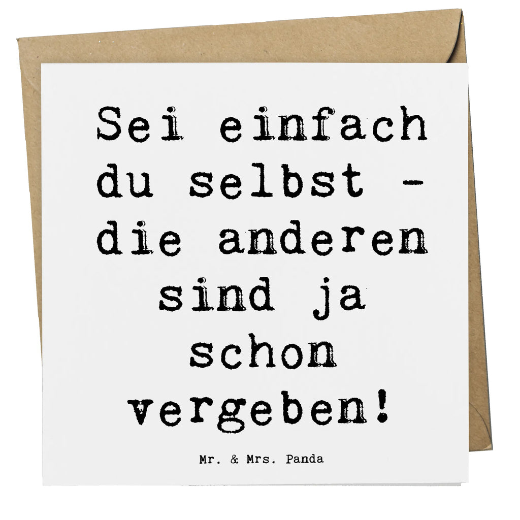 Deluxe Karte Spruch Selbstakzeptanz Einzigartig Karte, Glückwunschkarte, Geburtstagskarte, Einladungskarte, Grußkarte, Hochwertige Grußkarte, Hochzeitskarte, Hochwertige Klappkarte, Klappkarte