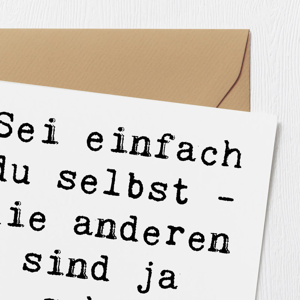 Deluxe Karte Spruch Selbstakzeptanz Einzigartig Karte, Glückwunschkarte, Geburtstagskarte, Einladungskarte, Grußkarte, Hochwertige Grußkarte, Hochzeitskarte, Hochwertige Klappkarte, Klappkarte