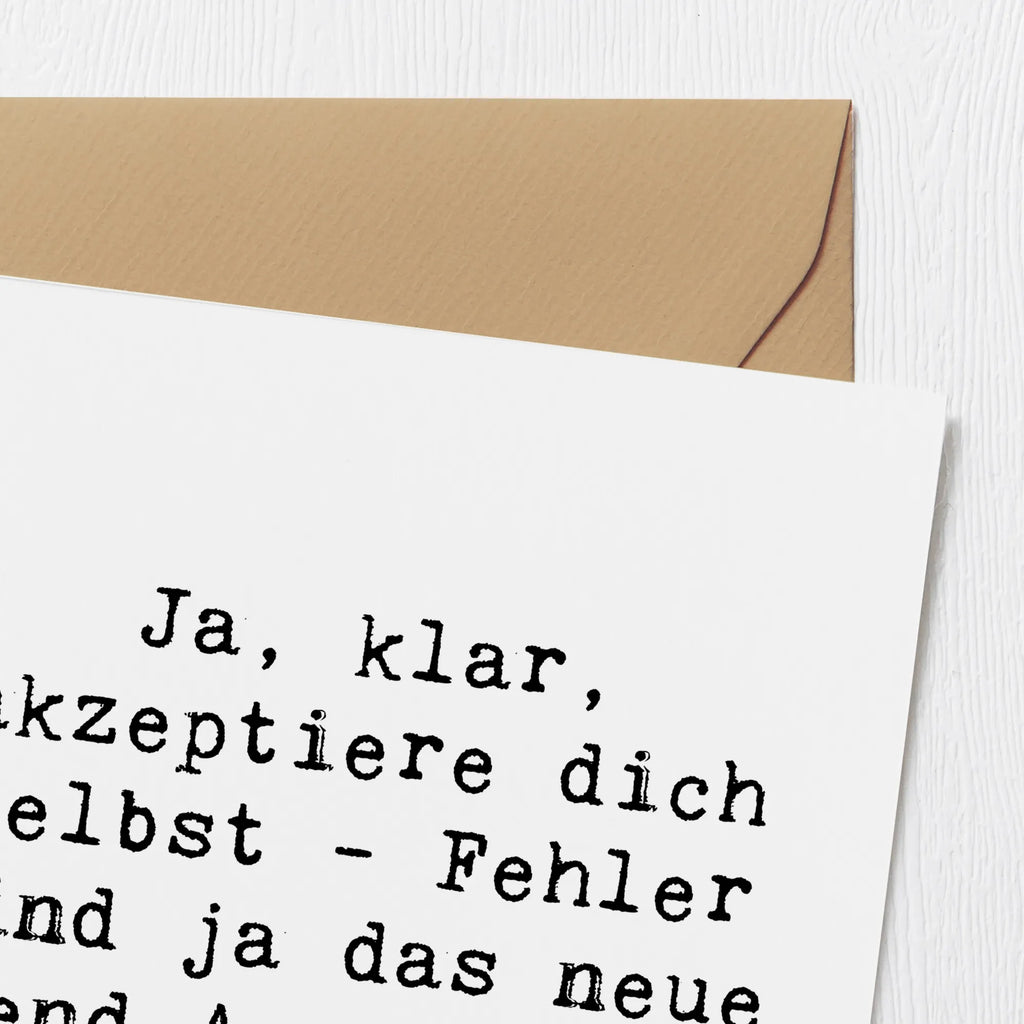 Deluxe Karte Spruch Selbstakzeptanz Trend faltkarte, Klappkarte, Grußkarte, anlasskarte, Glückwunschkarte, doppelkarte, shopify, schöne sprüche, liebe, freude, lebensweisheiten, alltag verschönern, spruch kollektion, geschenkideen, Einzigartig, mr and mrs panda, sprüche, Kreativ, Dekoration, nachhaltige geschenke, zitate, glück, sprüche sammlung, motivation, wanddeko, inspiration, wohnaccessoires, Lächeln