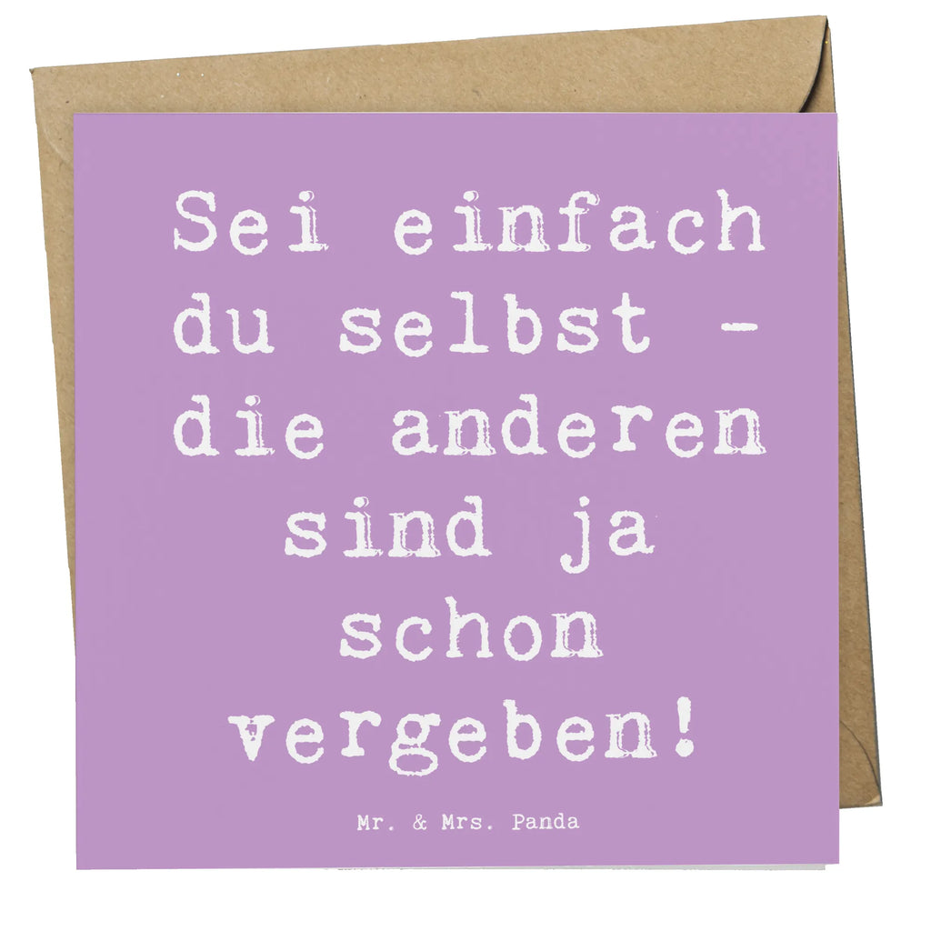 Deluxe Karte Spruch Selbstakzeptanz Einzigartig Karte, Glückwunschkarte, Geburtstagskarte, Einladungskarte, Grußkarte, Hochwertige Grußkarte, Hochzeitskarte, Hochwertige Klappkarte, Klappkarte