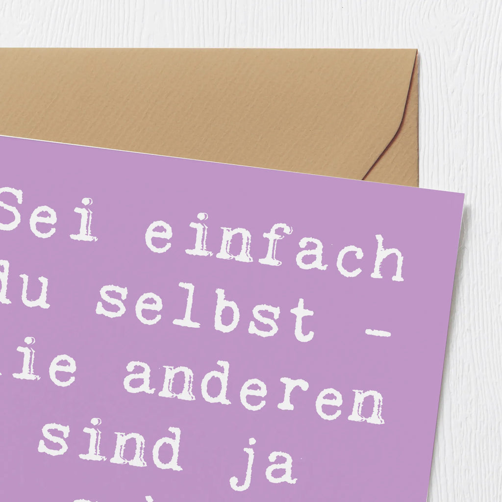 Deluxe Karte Spruch Selbstakzeptanz Einzigartig Karte, Glückwunschkarte, Geburtstagskarte, Einladungskarte, Grußkarte, Hochwertige Grußkarte, Hochzeitskarte, Hochwertige Klappkarte, Klappkarte