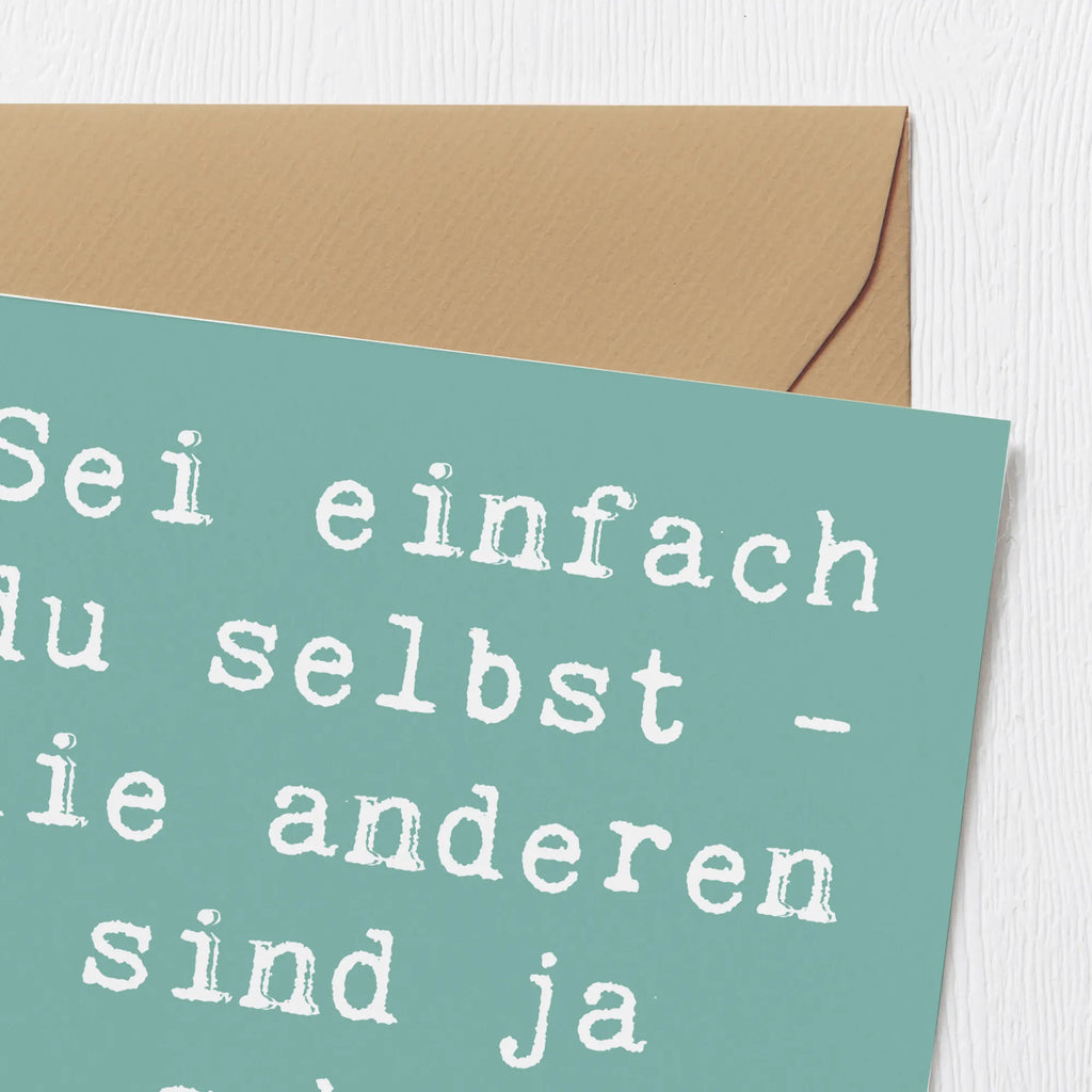 Deluxe Karte Spruch Selbstakzeptanz Einzigartig Karte, Glückwunschkarte, Geburtstagskarte, Einladungskarte, Grußkarte, Hochwertige Grußkarte, Hochzeitskarte, Hochwertige Klappkarte, Klappkarte