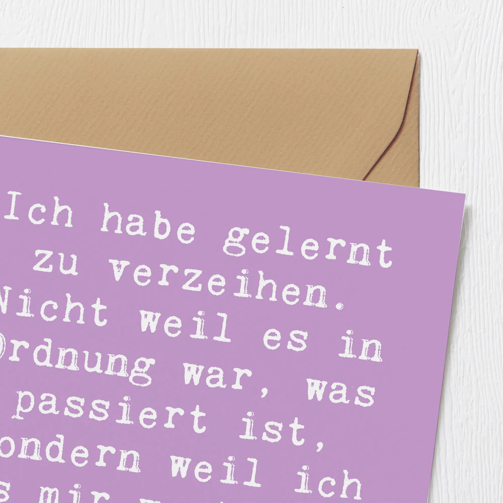 Deluxe Karte Spruch Vergebung und Neubeginn Grußkarte, Einladungskarte, Klappkarte, Karte, Hochwertige Grußkarte, Hochzeitskarte, Glückwunschkarte, Hochwertige Klappkarte, Geburtstagskarte, sprüche, zitate, spruch kollektion, inspiration, motivation, lebensweisheiten, geschenkideen, wanddeko, wohnaccessoires, sprüche sammlung, schöne sprüche, glück, liebe, freude, lächeln, alltag verschönern, nachhaltige geschenke, dekoration, kreativ, einzigartig, shopify, mr and mrs panda