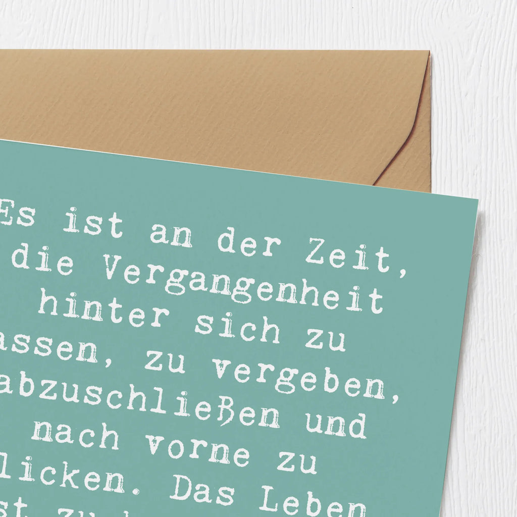 Deluxe Karte Spruch Vergebung und Zukunft Hochzeitskarte, Hochwertige Klappkarte, Karte, Geburtstagskarte, Hochwertige Grußkarte, Glückwunschkarte, Einladungskarte, Grußkarte, Klappkarte