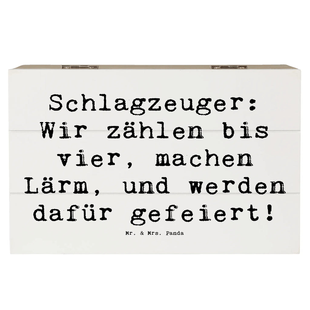 Wooden chest Saying Schlagzeuger: Wir zählen bis vier, machen Lärm, und werden dafür gefeiert! Geschenkbox, Erinnerungsbox, Schatulle, Kiste, Erinnerungskiste, Holzkiste, Schatzkiste, Dekokiste, Truhe, Geschenkdose, XXL, Aufbewahrungsbox, Instrumente, Geschenke Musiker, Musikliebhaber