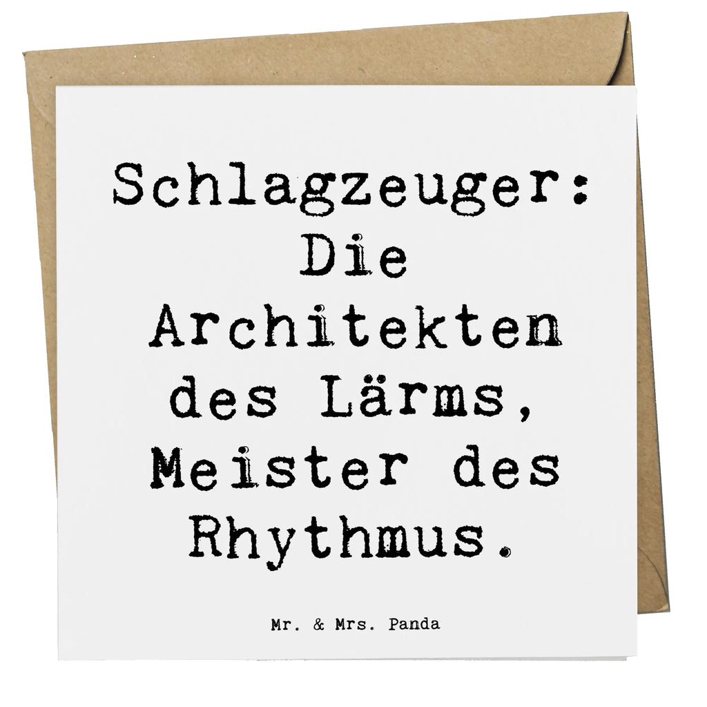Deluxe Card Saying Schlagzeuger: Die Architekten des Lärms, Meister des Rhythmus. Einladungskarte, Geburtstagskarte, Karte, Hochwertige Klappkarte, Grußkarte, Hochwertige Grußkarte, Klappkarte, Hochzeitskarte, Glückwunschkarte, Instrumente, Geschenke Musiker, Musikliebhaber