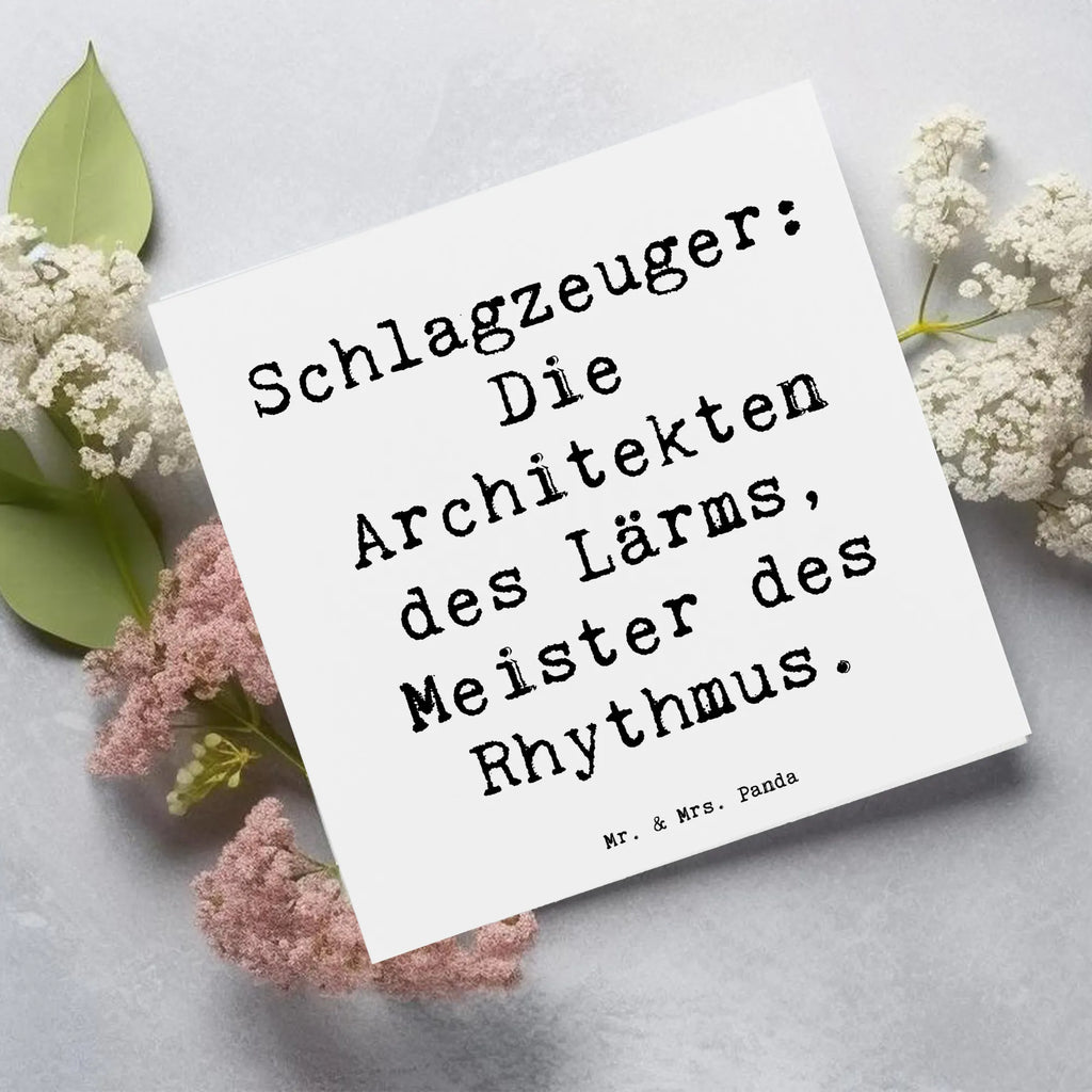 Deluxe Card Saying Schlagzeuger: Die Architekten des Lärms, Meister des Rhythmus. Einladungskarte, Geburtstagskarte, Karte, Hochwertige Klappkarte, Grußkarte, Hochwertige Grußkarte, Klappkarte, Hochzeitskarte, Glückwunschkarte, Instrumente, Geschenke Musiker, Musikliebhaber