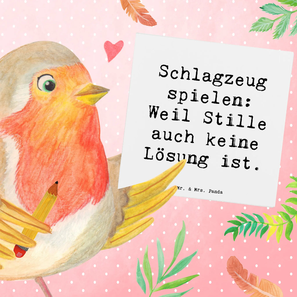 Deluxe Karte Spruch Schlagzeug Magie Hochzeitskarte, Einladungskarte, Geburtstagskarte, Karte, Grußkarte, Glückwunschkarte, Klappkarte, Hochwertige Klappkarte, Hochwertige Grußkarte, Instrumente, Geschenke Musiker, Musikliebhaber