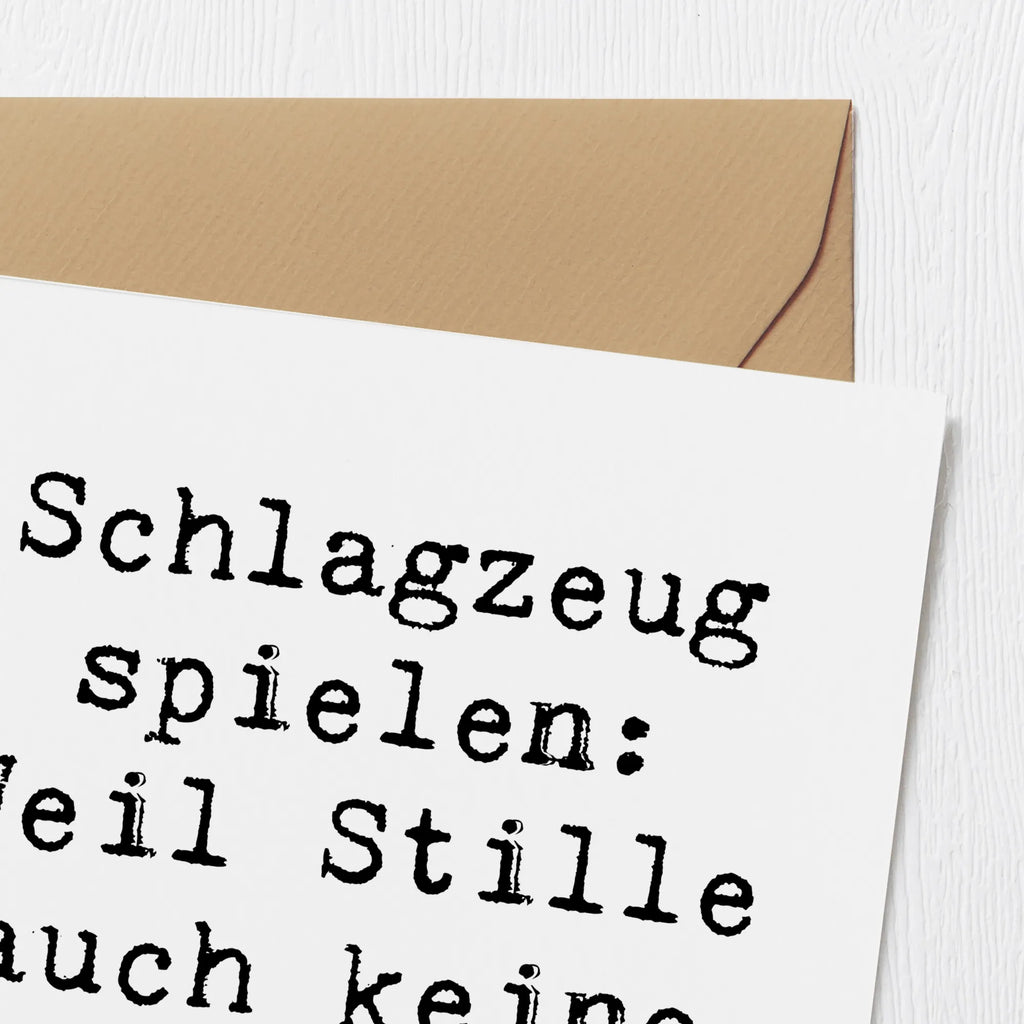Deluxe Karte Spruch Schlagzeug Magie Hochzeitskarte, Einladungskarte, Geburtstagskarte, Karte, Grußkarte, Glückwunschkarte, Klappkarte, Hochwertige Klappkarte, Hochwertige Grußkarte, Instrumente, Geschenke Musiker, Musikliebhaber