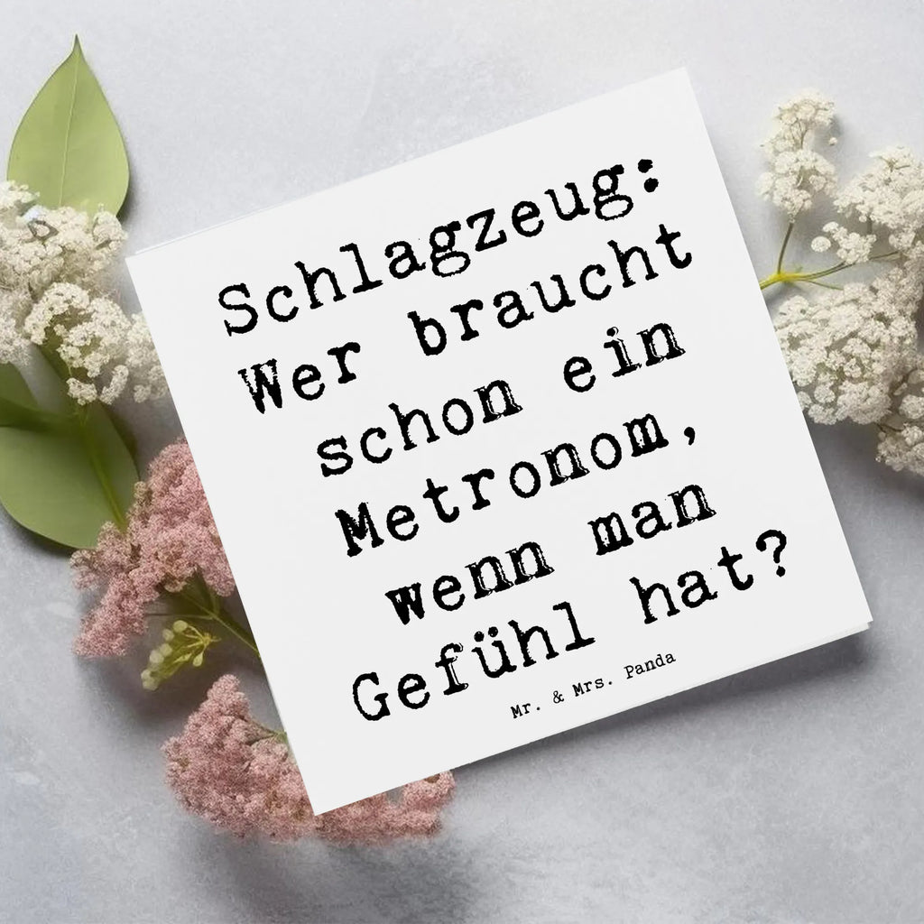 Deluxe Karte Spruch Schlagzeug Gefühl faltkarte, doppelkarte, Glückwunschkarte, Klappkarte, Grußkarte, Instrumente, Geschenke Musiker, Musikliebhaber