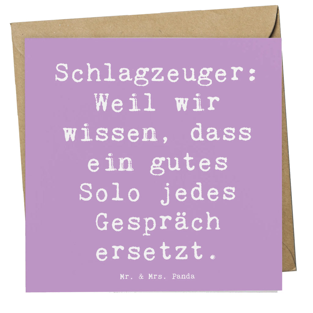 Deluxe Karte Spruch Schlagzeug Solo Karte, Hochzeitskarte, Hochwertige Grußkarte, Klappkarte, Grußkarte, Geburtstagskarte, Hochwertige Klappkarte, Glückwunschkarte, Einladungskarte, Instrumente, Geschenke Musiker, Musikliebhaber