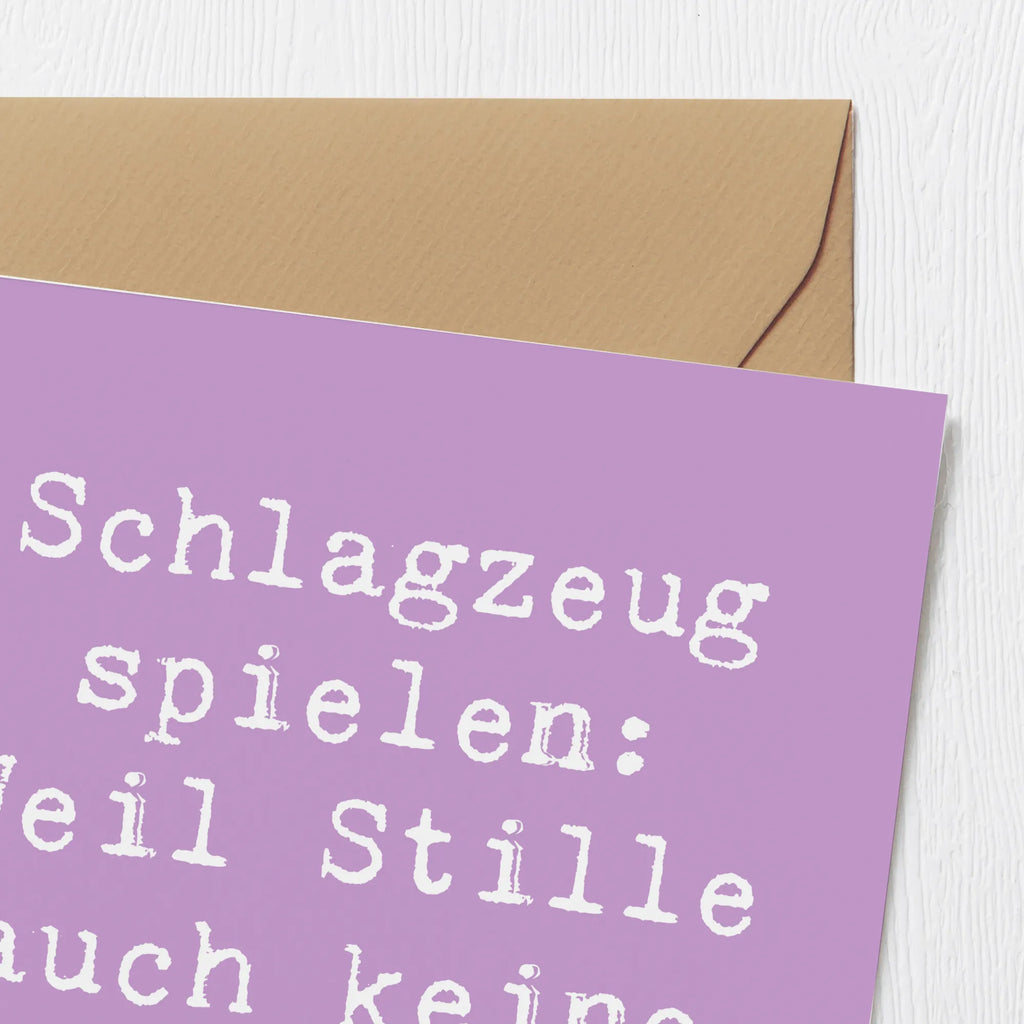Deluxe Karte Spruch Schlagzeug Magie Hochzeitskarte, Einladungskarte, Geburtstagskarte, Karte, Grußkarte, Glückwunschkarte, Klappkarte, Hochwertige Klappkarte, Hochwertige Grußkarte, Instrumente, Geschenke Musiker, Musikliebhaber