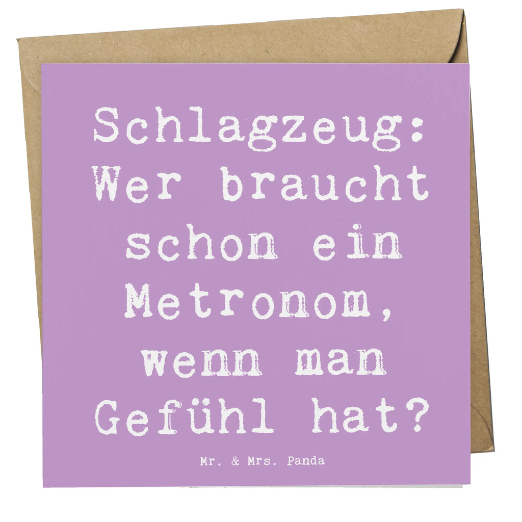 Deluxe Karte Spruch Schlagzeug Gefühl faltkarte, doppelkarte, Glückwunschkarte, Klappkarte, Grußkarte, Instrumente, Geschenke Musiker, Musikliebhaber