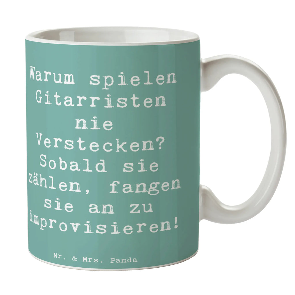 Tasse Spruch Gitarre Improvisation Tasse mit Zitaten, Bürotasse, Tasse mit Motiven, Kaffeetasse, Teetasse, Geschenktasse, Keramiktasse, Tasse, Porzellantasse, Instrumente, Geschenke Musiker, Musikliebhaber