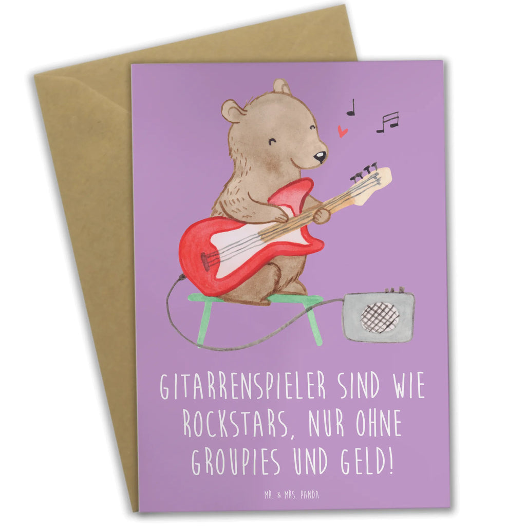 Grußkarte Gitarre Helden Hochzeitskarte, Einladungskarte, Geburtstagskarte, Glückwunschkarte, Klappkarte, Karte, Grußkarte, Ansichtskarten, Instrumente, Geschenke Musiker, Musikliebhaber