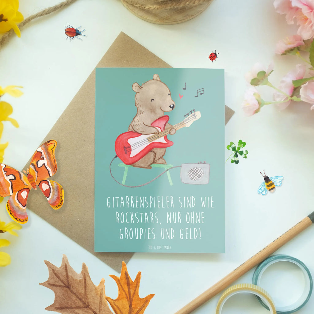 Grußkarte Gitarre Helden Hochzeitskarte, Einladungskarte, Geburtstagskarte, Glückwunschkarte, Klappkarte, Karte, Grußkarte, Ansichtskarten, Instrumente, Geschenke Musiker, Musikliebhaber