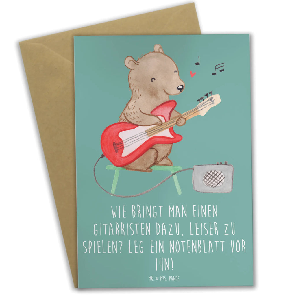 Greetings card Wie bringt man einen Gitarristen dazu, leiser zu spielen? Leg ein Notenblatt vor ihn! Ansichtskarten, Grußkarte, Karte, Klappkarte, Glückwunschkarte, Hochzeitskarte, Einladungskarte, Geburtstagskarte, Instrumente, Geschenke Musiker, Musikliebhaber