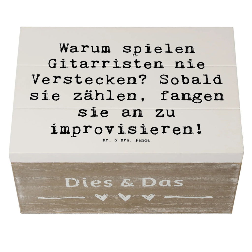 Holzkiste Spruch Gitarre Improvisation Schatzkiste, Truhe, Erinnerungskiste, Geschenkbox, Holzkiste, Erinnerungsbox, XXL, Kiste, Dekokiste, Schatulle, Aufbewahrungsbox, Geschenkdose, Instrumente, Geschenke Musiker, Musikliebhaber