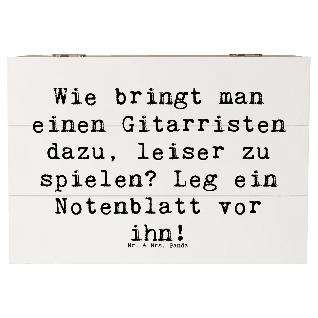 Holzkiste Spruch Gitarren Trick Aufbewahrungsbox, Erinnerungsbox, Kiste, Schatzkiste, Dekokiste, Schatulle, Geschenkdose, Holzkiste, Geschenkbox, Truhe, Erinnerungskiste, XXL, Instrumente, Geschenke Musiker, Musikliebhaber