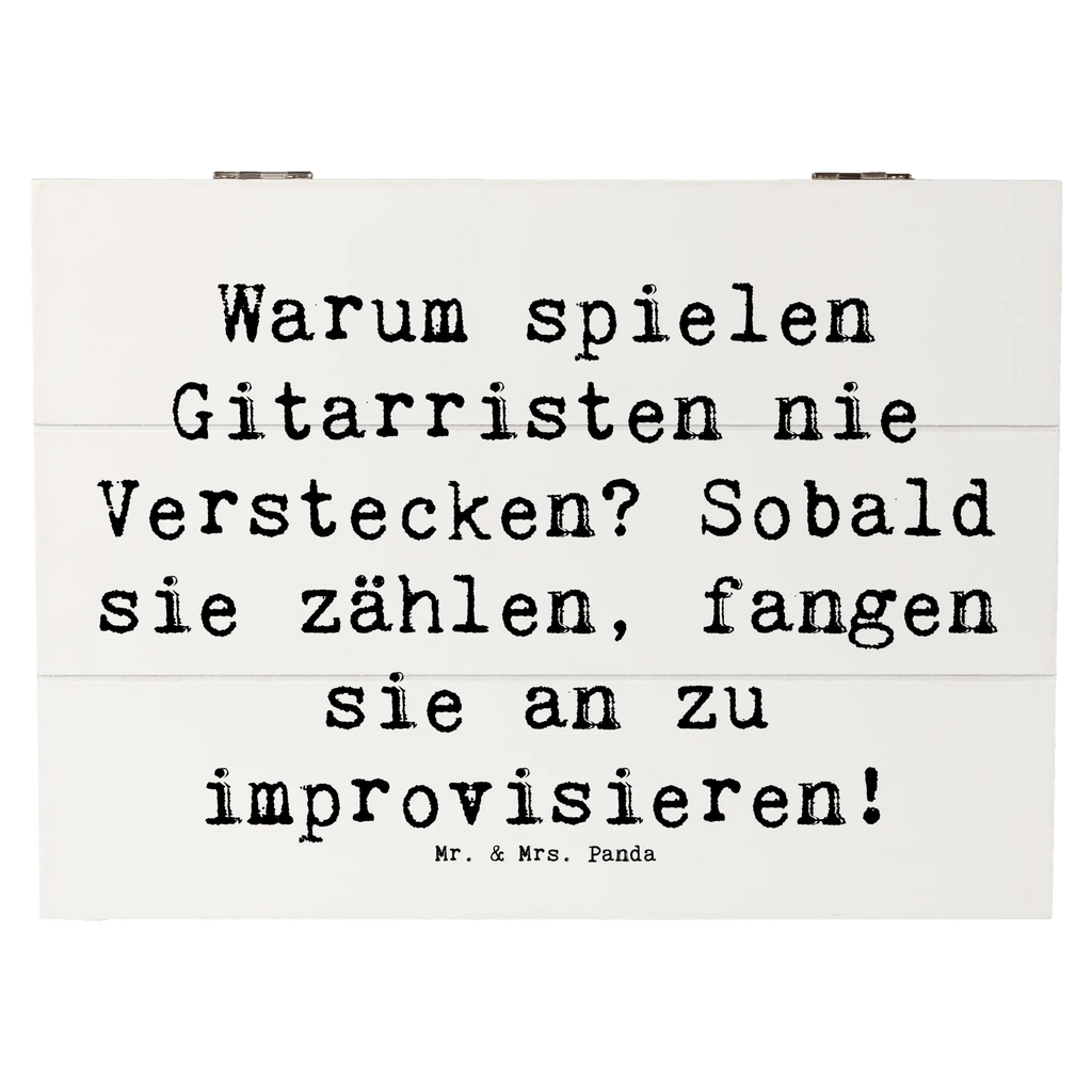 Holzkiste Spruch Gitarre Improvisation Schatzkiste, Truhe, Erinnerungskiste, Geschenkbox, Holzkiste, Erinnerungsbox, XXL, Kiste, Dekokiste, Schatulle, Aufbewahrungsbox, Geschenkdose, Instrumente, Geschenke Musiker, Musikliebhaber