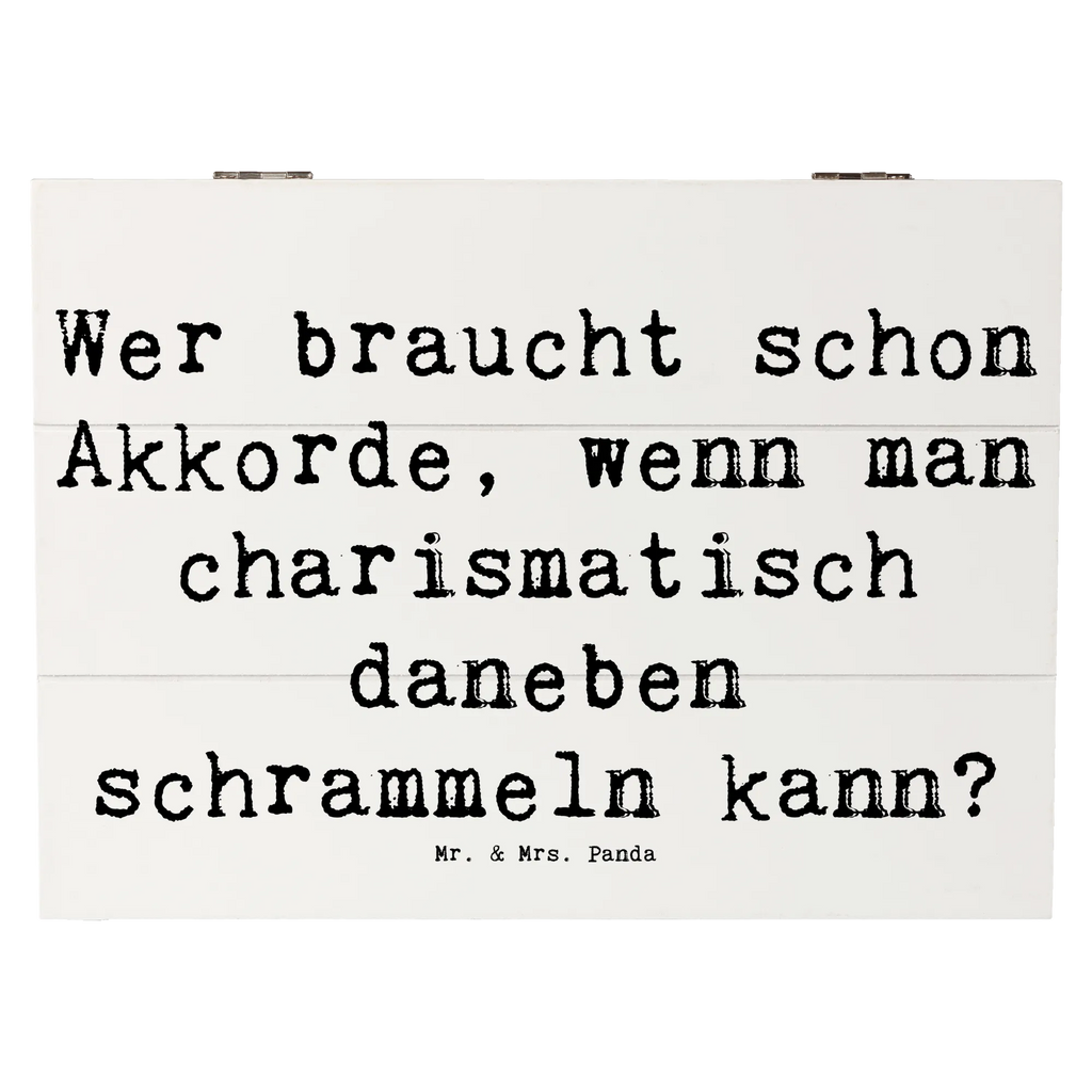 Holzkiste Spruch Charisma Gitarre Erinnerungsbox, Holzkiste, Geschenkbox, Erinnerungskiste, Truhe, Dekokiste, Schatulle, Geschenkdose, Aufbewahrungsbox, Kiste, Schatzkiste, XXL, Instrumente, Geschenke Musiker, Musikliebhaber