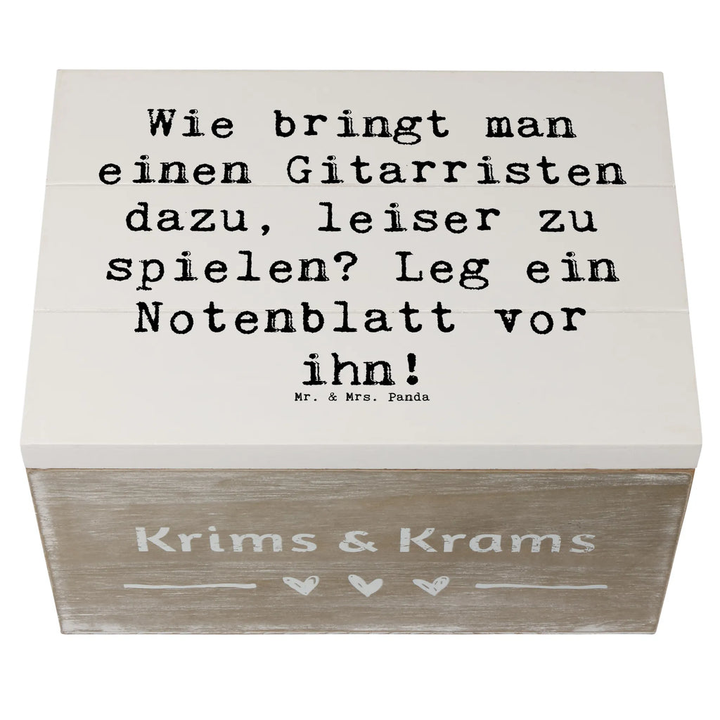 Holzkiste Spruch Gitarren Trick Aufbewahrungsbox, Erinnerungsbox, Kiste, Schatzkiste, Dekokiste, Schatulle, Geschenkdose, Holzkiste, Geschenkbox, Truhe, Erinnerungskiste, XXL, Instrumente, Geschenke Musiker, Musikliebhaber