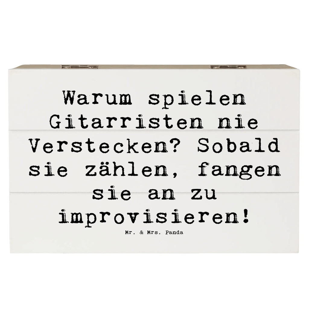 Holzkiste Spruch Gitarre Improvisation Schatzkiste, Truhe, Erinnerungskiste, Geschenkbox, Holzkiste, Erinnerungsbox, XXL, Kiste, Dekokiste, Schatulle, Aufbewahrungsbox, Geschenkdose, Instrumente, Geschenke Musiker, Musikliebhaber