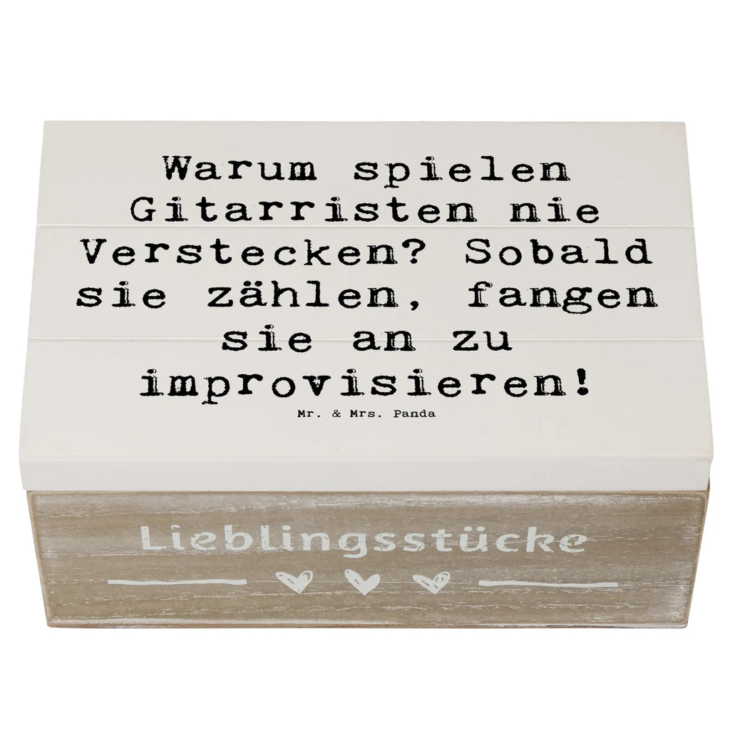 Holzkiste Spruch Gitarre Improvisation Schatzkiste, Truhe, Erinnerungskiste, Geschenkbox, Holzkiste, Erinnerungsbox, XXL, Kiste, Dekokiste, Schatulle, Aufbewahrungsbox, Geschenkdose, Instrumente, Geschenke Musiker, Musikliebhaber