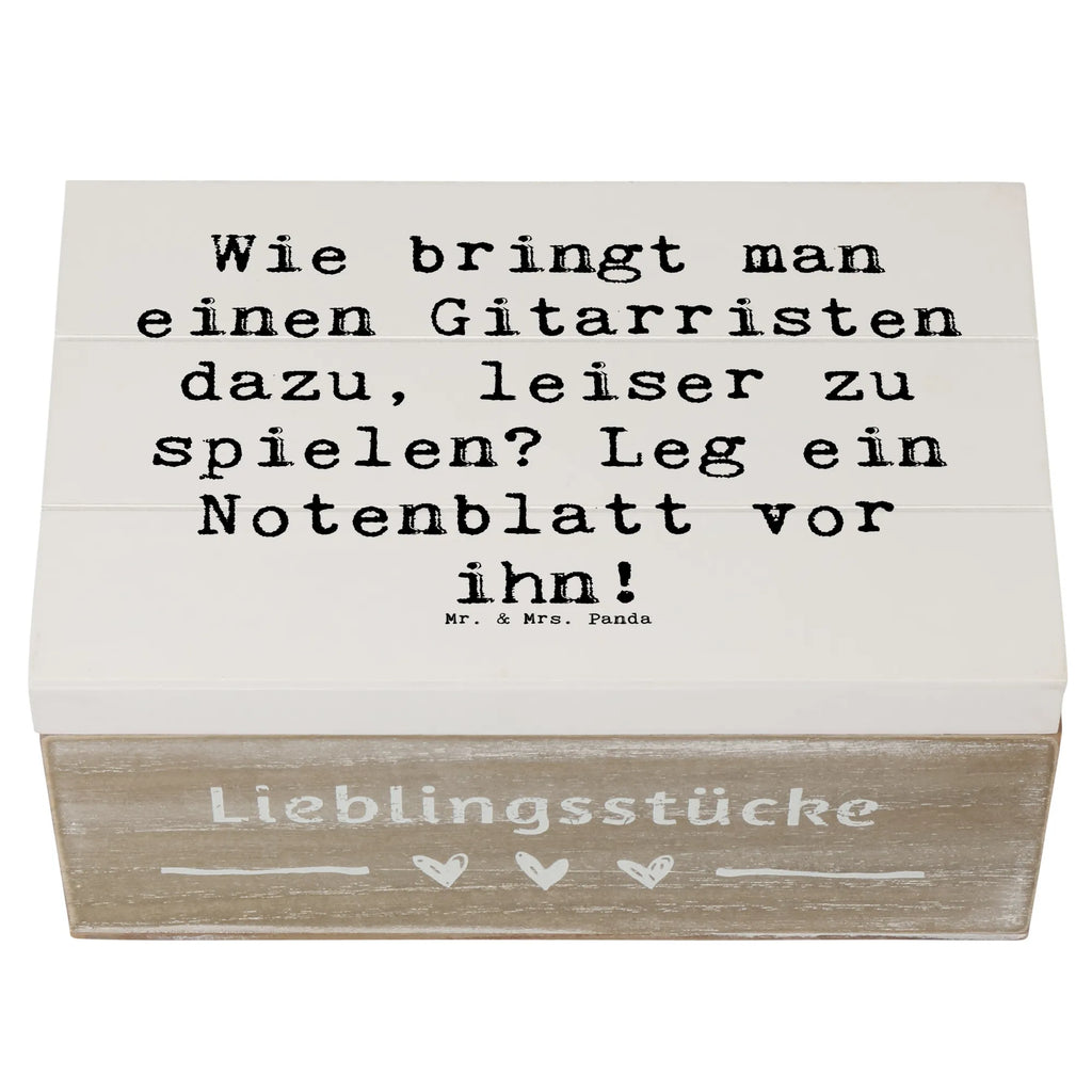 Holzkiste Spruch Gitarren Trick Aufbewahrungsbox, Erinnerungsbox, Kiste, Schatzkiste, Dekokiste, Schatulle, Geschenkdose, Holzkiste, Geschenkbox, Truhe, Erinnerungskiste, XXL, Instrumente, Geschenke Musiker, Musikliebhaber