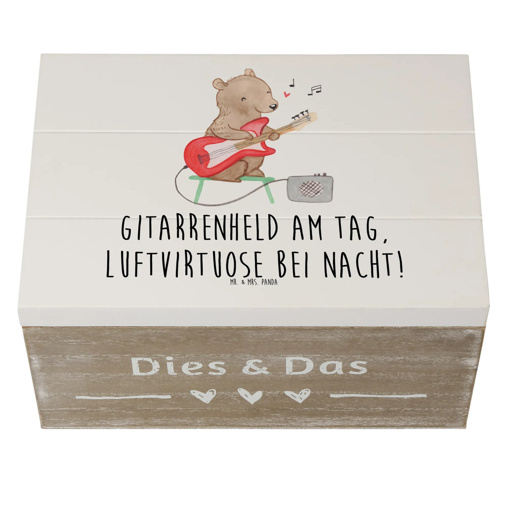 Holzkiste Gitarrenheld Geschenkbox, Schatzkiste, Erinnerungskiste, Aufbewahrungsbox, Holzkiste, Kiste, Schatulle, XXL, Erinnerungsbox, Geschenkdose, Truhe, Dekokiste, Instrumente, Geschenke Musiker, Musikliebhaber