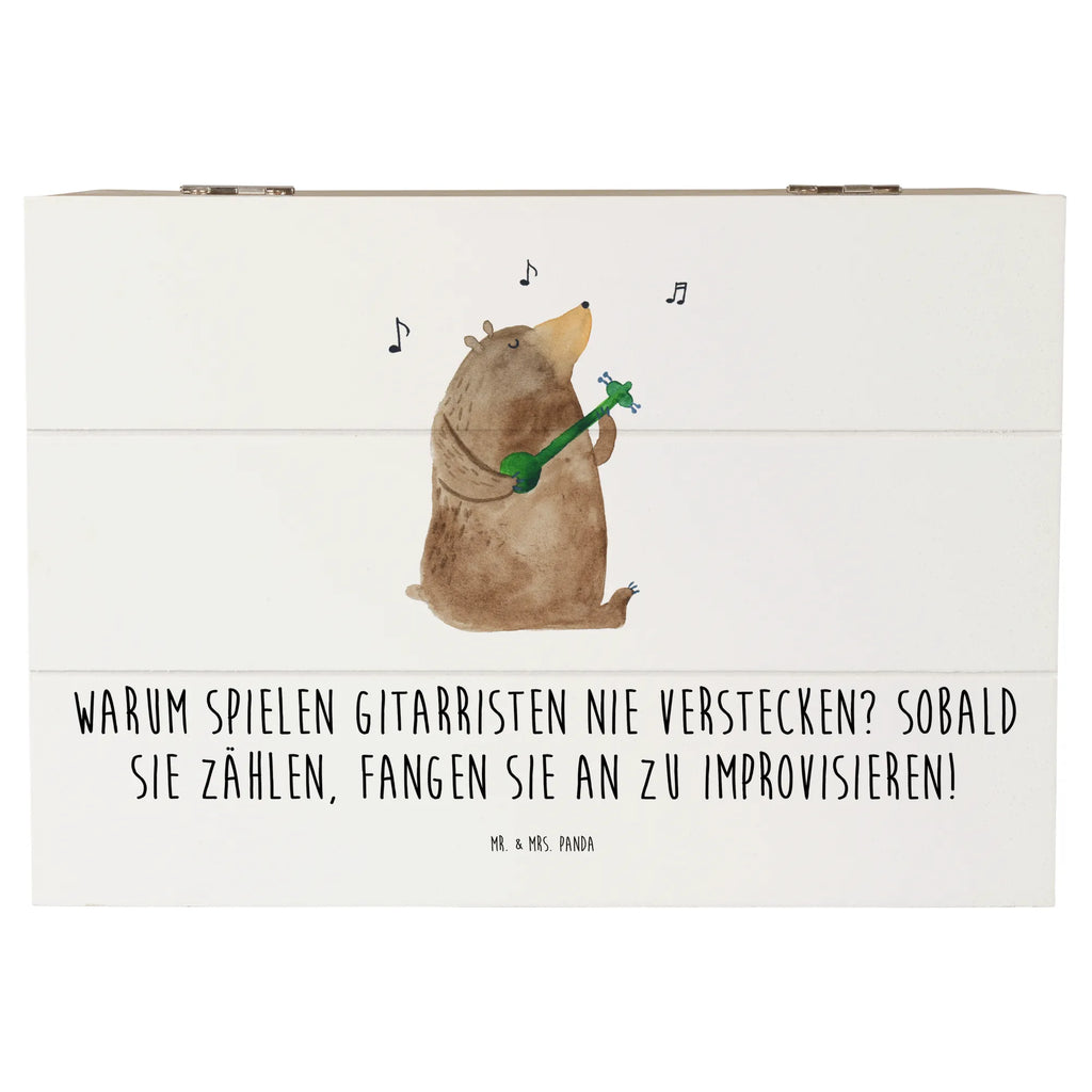 Wooden chest Warum spielen Gitarristen nie Verstecken? Sobald sie zählen, fangen sie an zu improvisieren! Schatulle, Erinnerungskiste, Geschenkbox, Erinnerungsbox, XXL, Dekokiste, Schatzkiste, Holzkiste, Geschenkdose, Aufbewahrungsbox, Kiste, Truhe, Instrumente, Geschenke Musiker, Musikliebhaber