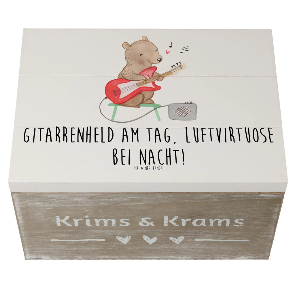 Holzkiste Gitarrenheld Geschenkbox, Schatzkiste, Erinnerungskiste, Aufbewahrungsbox, Holzkiste, Kiste, Schatulle, XXL, Erinnerungsbox, Geschenkdose, Truhe, Dekokiste, Instrumente, Geschenke Musiker, Musikliebhaber