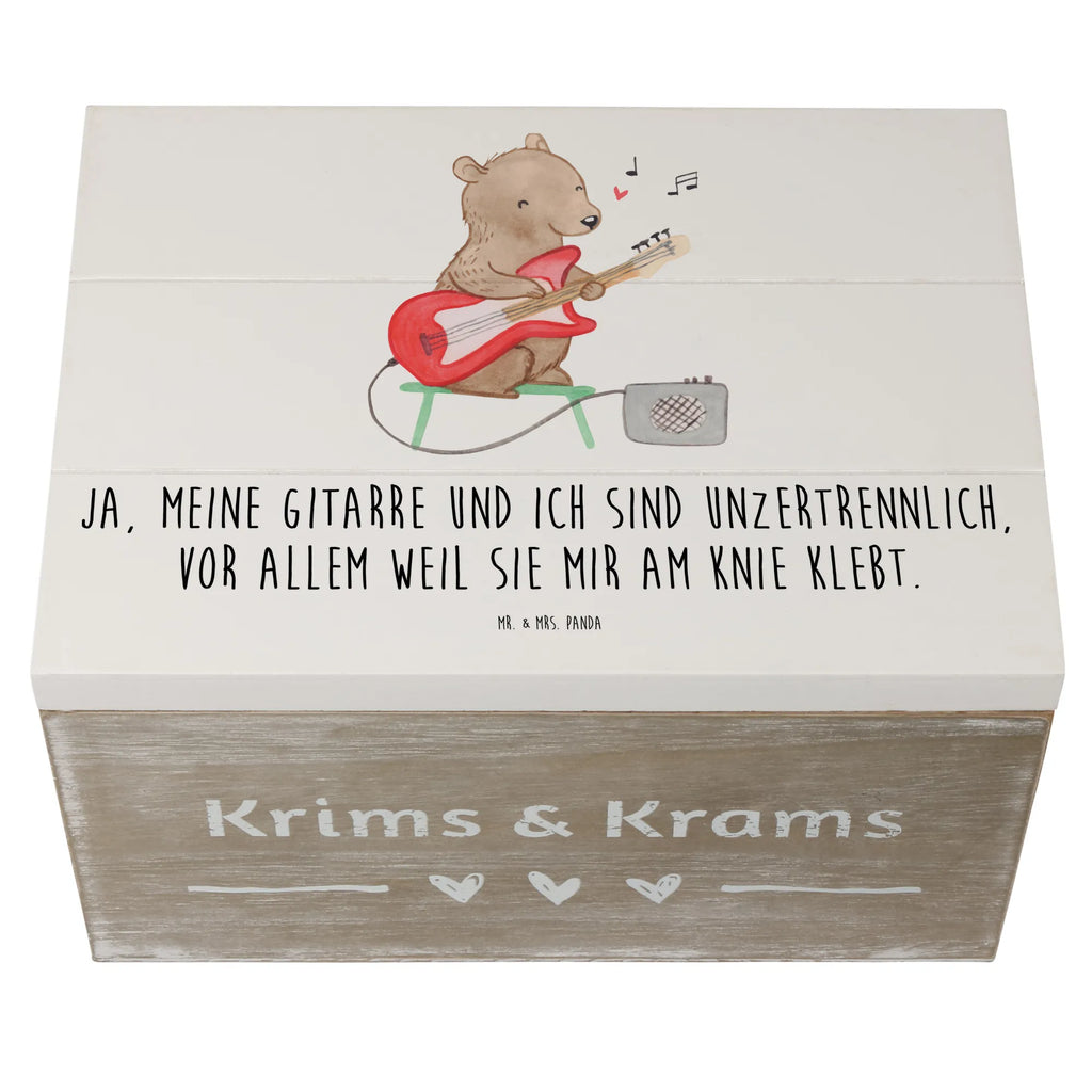 Wooden chest Ja, meine Gitarre und ich sind unzertrennlich, vor allem weil sie mir am Knie klebt. Erinnerungsbox, Geschenkbox, Erinnerungskiste, Geschenkdose, XXL, Holzkiste, Truhe, Schatulle, Kiste, Schatzkiste, Aufbewahrungsbox, Dekokiste, Instrumente, Geschenke Musiker, Musikliebhaber