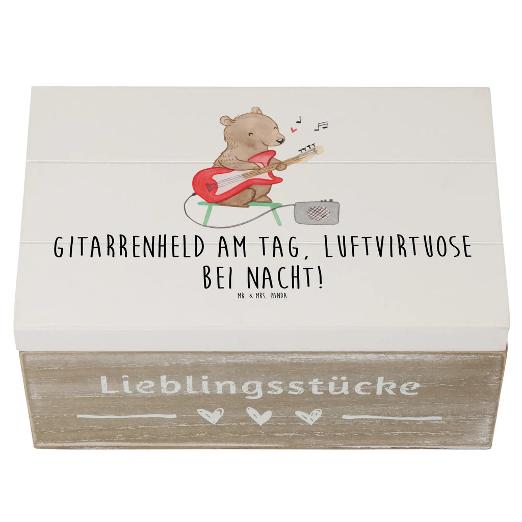 Holzkiste Gitarrenheld Geschenkbox, Schatzkiste, Erinnerungskiste, Aufbewahrungsbox, Holzkiste, Kiste, Schatulle, XXL, Erinnerungsbox, Geschenkdose, Truhe, Dekokiste, Instrumente, Geschenke Musiker, Musikliebhaber