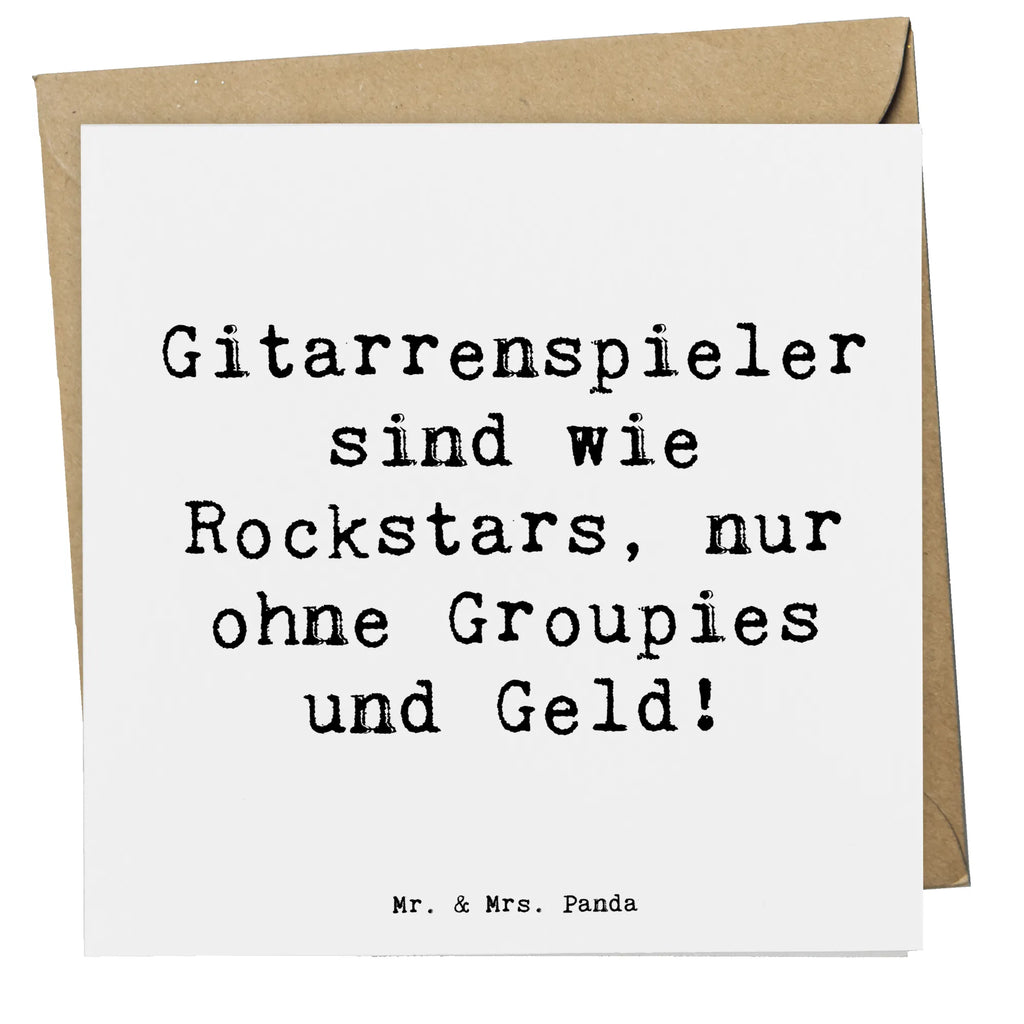 Deluxe Card Saying Gitarrenspieler sind wie Rockstars, nur ohne Groupies und Geld! Glückwunschkarte, Einladungskarte, Karte, Hochzeitskarte, Grußkarte, Klappkarte, Geburtstagskarte, Hochwertige Klappkarte, Hochwertige Grußkarte, Instrumente, Geschenke Musiker, Musikliebhaber