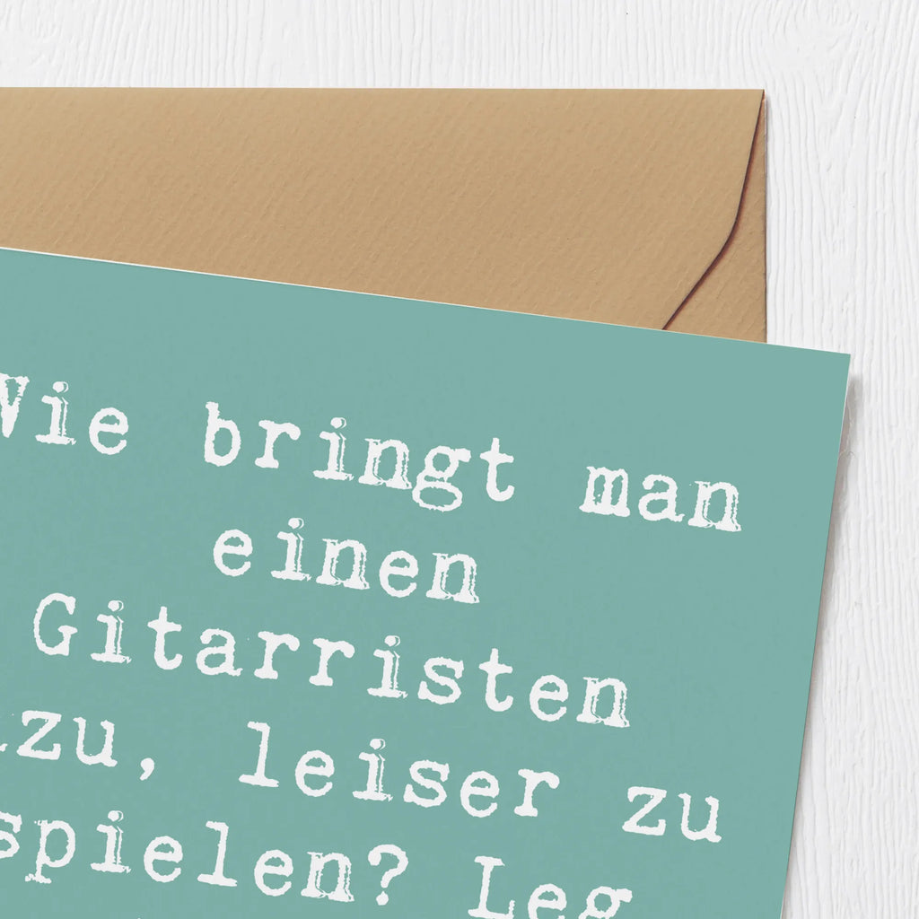 Deluxe Karte Spruch Gitarren Trick Karte, Grußkarte, Hochzeitskarte, Hochwertige Klappkarte, Geburtstagskarte, Hochwertige Grußkarte, Klappkarte, Einladungskarte, Glückwunschkarte, Instrumente, Geschenke Musiker, Musikliebhaber