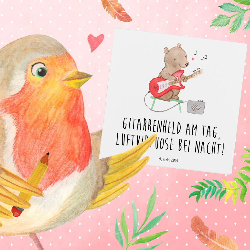Deluxe Karte Gitarrenheld Einladungskarte, Hochwertige Grußkarte, Karte, Hochwertige Klappkarte, Geburtstagskarte, Grußkarte, Glückwunschkarte, Hochzeitskarte, Klappkarte, Instrumente, Geschenke Musiker, Musikliebhaber