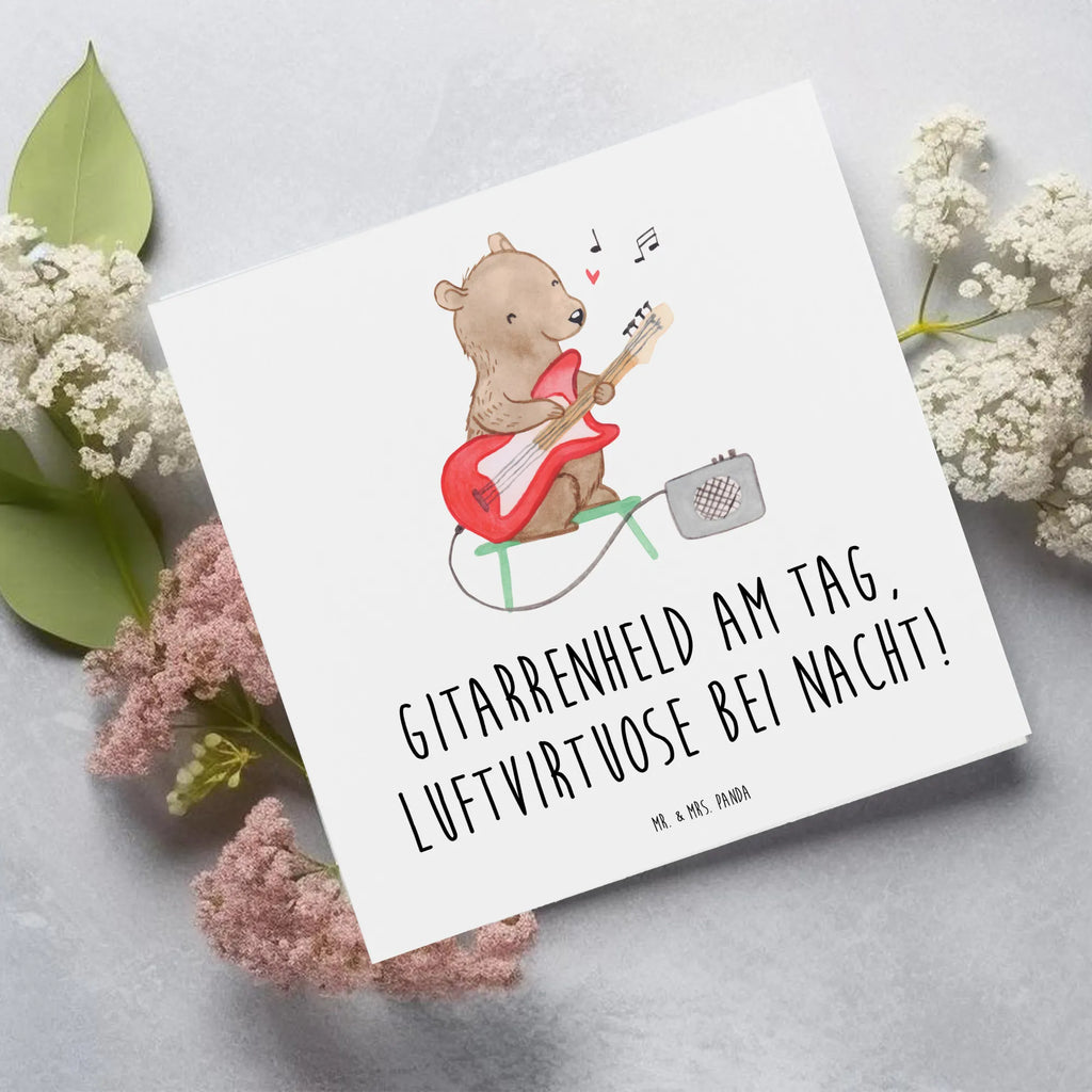 Deluxe Karte Gitarrenheld Einladungskarte, Hochwertige Grußkarte, Karte, Hochwertige Klappkarte, Geburtstagskarte, Grußkarte, Glückwunschkarte, Hochzeitskarte, Klappkarte, Instrumente, Geschenke Musiker, Musikliebhaber
