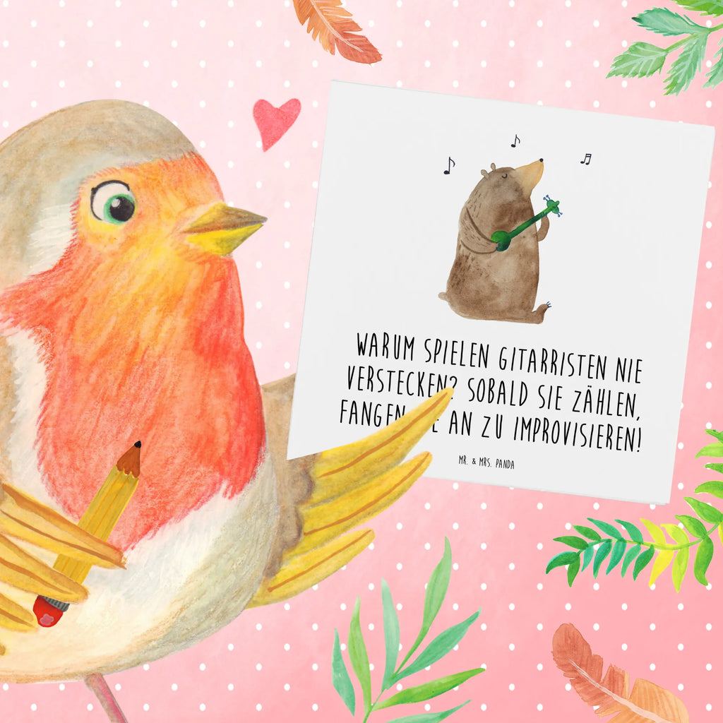 Deluxe Card Warum spielen Gitarristen nie Verstecken? Sobald sie zählen, fangen sie an zu improvisieren! Grußkarte, Karte, Glückwunschkarte, Hochzeitskarte, Einladungskarte, Klappkarte, Hochwertige Klappkarte, Geburtstagskarte, Hochwertige Grußkarte, Instrumente, Geschenke Musiker, Musikliebhaber