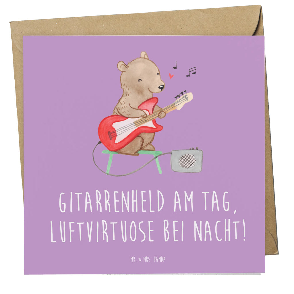 Deluxe Karte Gitarrenheld Einladungskarte, Hochwertige Grußkarte, Karte, Hochwertige Klappkarte, Geburtstagskarte, Grußkarte, Glückwunschkarte, Hochzeitskarte, Klappkarte, Instrumente, Geschenke Musiker, Musikliebhaber