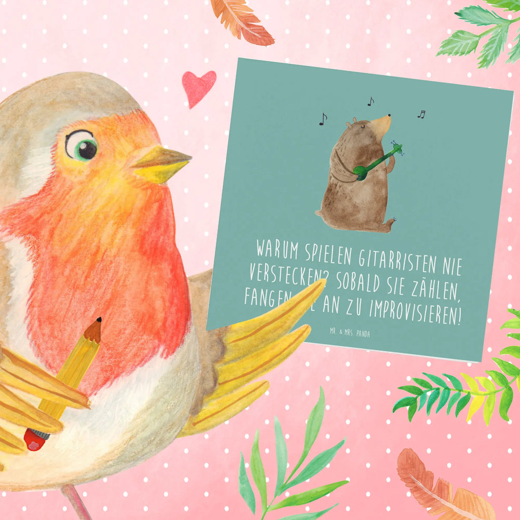 Deluxe Card Warum spielen Gitarristen nie Verstecken? Sobald sie zählen, fangen sie an zu improvisieren! Grußkarte, Karte, Glückwunschkarte, Hochzeitskarte, Einladungskarte, Klappkarte, Hochwertige Klappkarte, Geburtstagskarte, Hochwertige Grußkarte, Instrumente, Geschenke Musiker, Musikliebhaber
